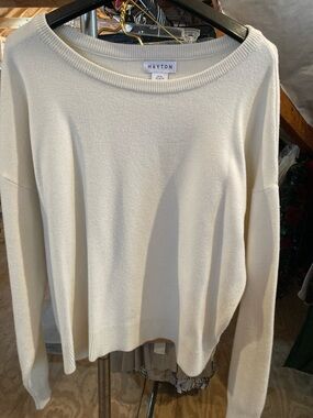Heyton Cream Scoopneck Pullover Sweater